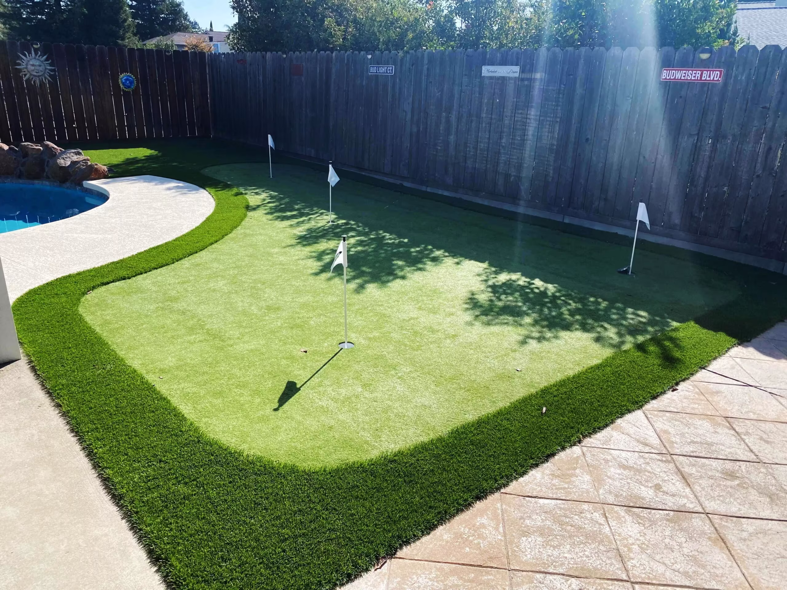 Artificial Turf Putting Green Installation